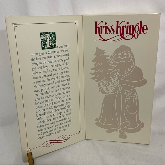 Vintage Kriss Kringle 1991 Longaberger Pottery Cookie Mold - Picture 3 of 5